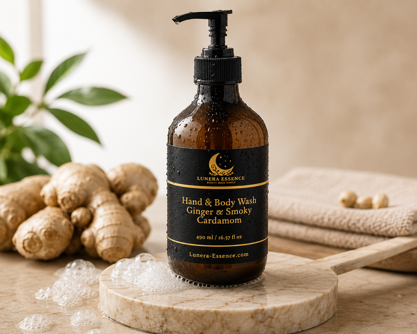 Hand & Body Wash, Ginger & Smoky Cardamom