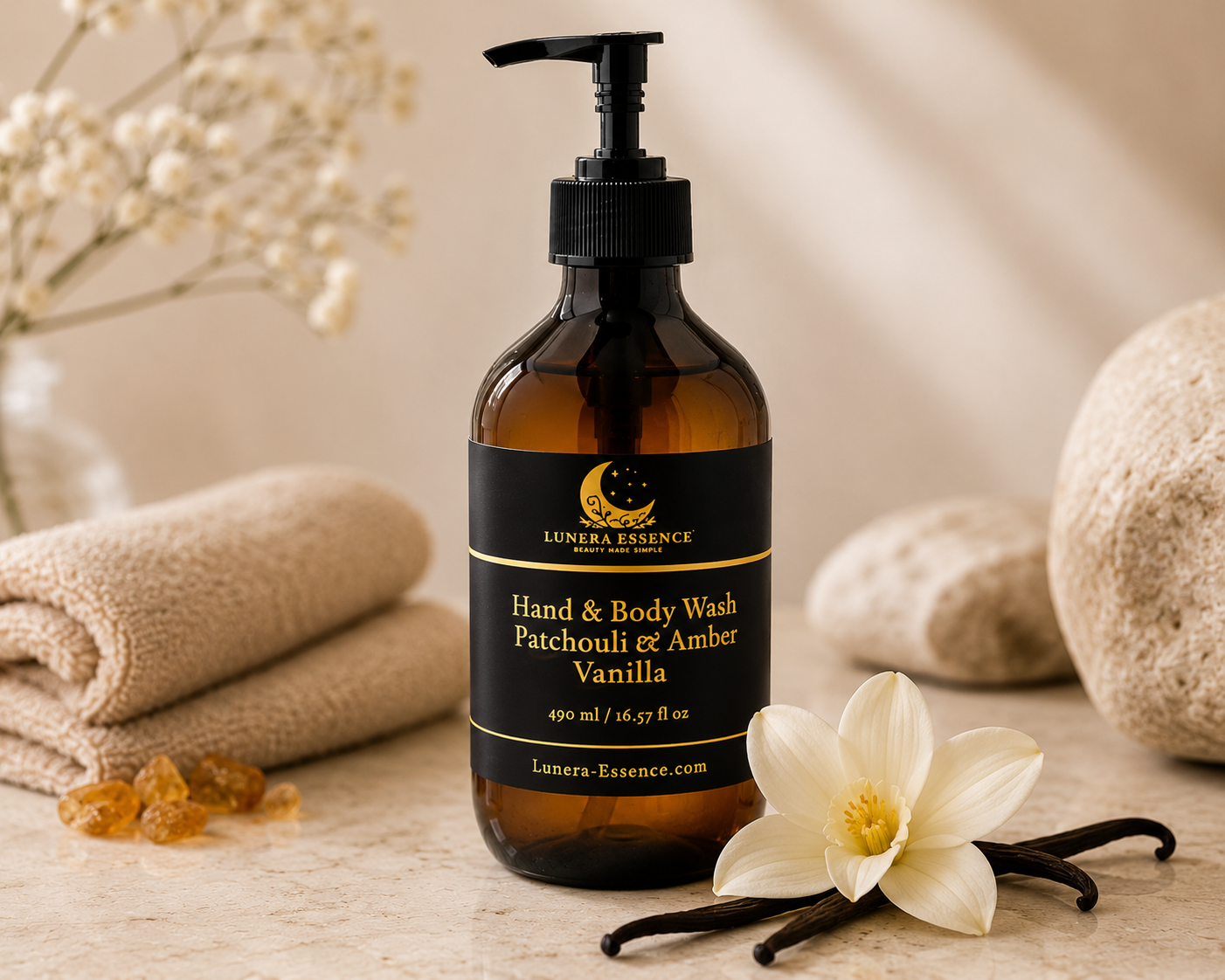 Hand & Body Wash, Patchouli & Amber Vanilla